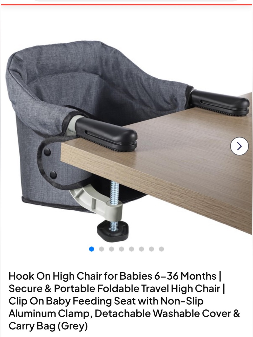 NWOT Toogel Portable Hook on High Chair - Travel Ready